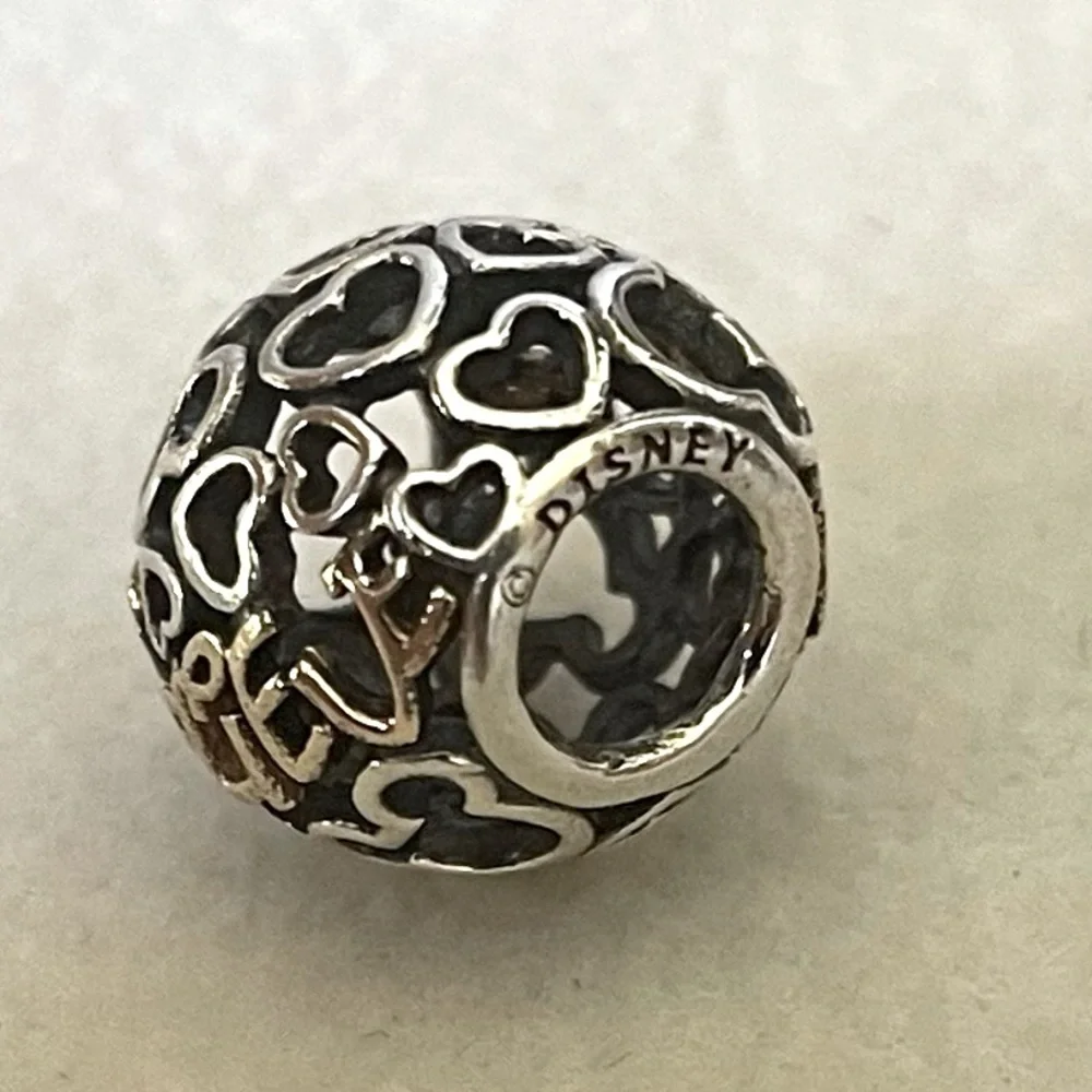 Pandora Sterling Silver 925 & 14k Gold Disney Believe Openwork Charm